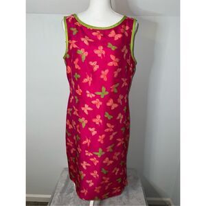 Vintage Whimsical Butterfly Dress Womens 14